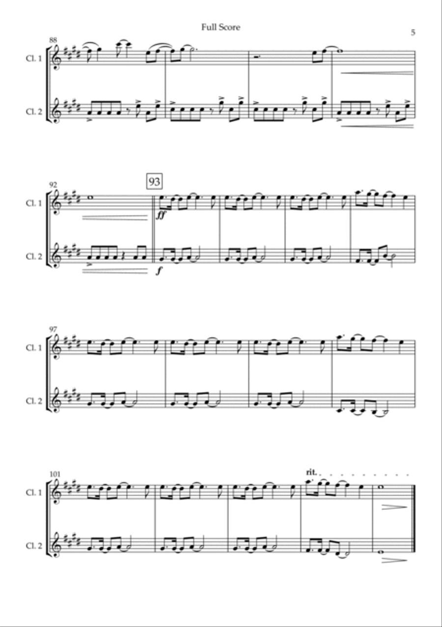 Without You Without You Clarinet Duet scores gallery preview page 5