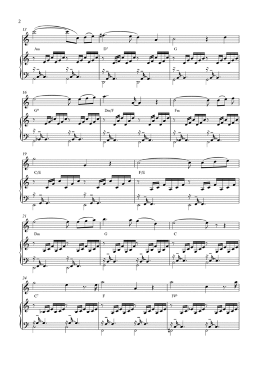 Ave Maria (Bach - Gounod) - Flute and Piano Flute scores gallery preview page 3