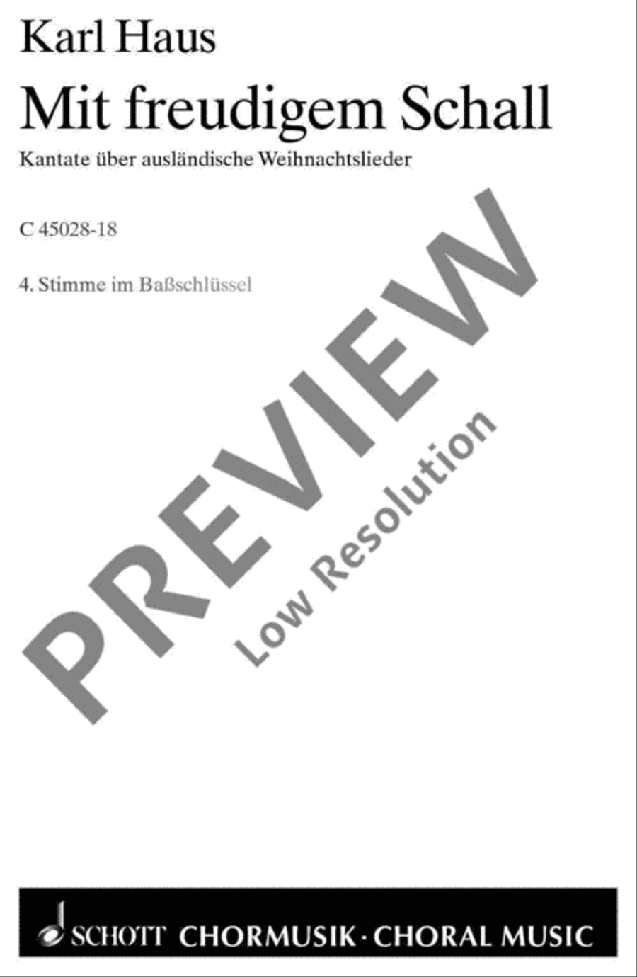 Mit freudigem Schall Mit freudigem Schall Choir scores gallery preview page 2