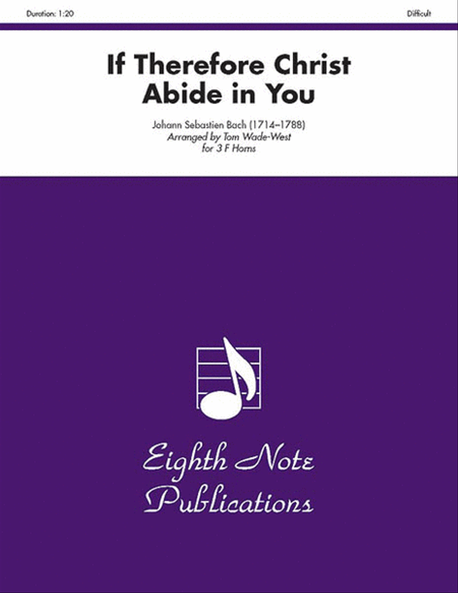 If Therefore Christ Abide in You Brass Trio scores gallery preview page 1