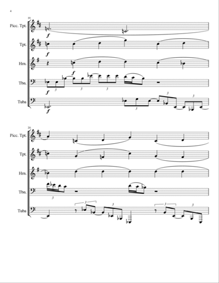 The Sunken Cathedral Brass Ensemble scores gallery preview page 5