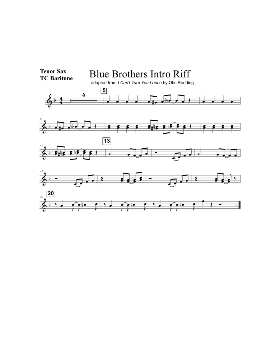 I Can't Turn You Loose Jazz Ensemble scores gallery preview page 6