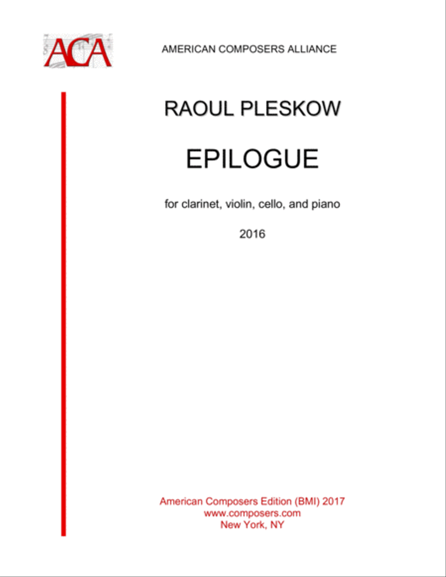 [Pleskow] Epilogue Small Ensemble scores gallery preview page 1