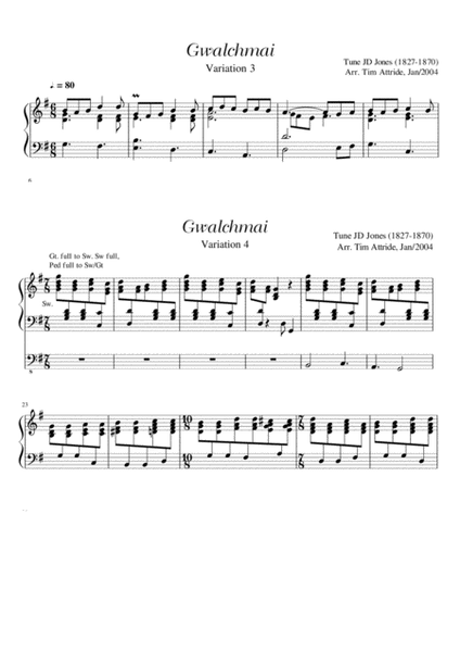 Four Variations on "Gwalchmai"