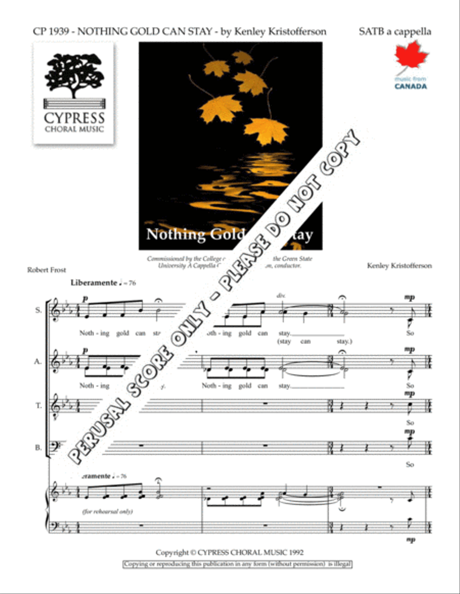 Nothing Gold Can Stay 4-Part scores gallery preview page 2