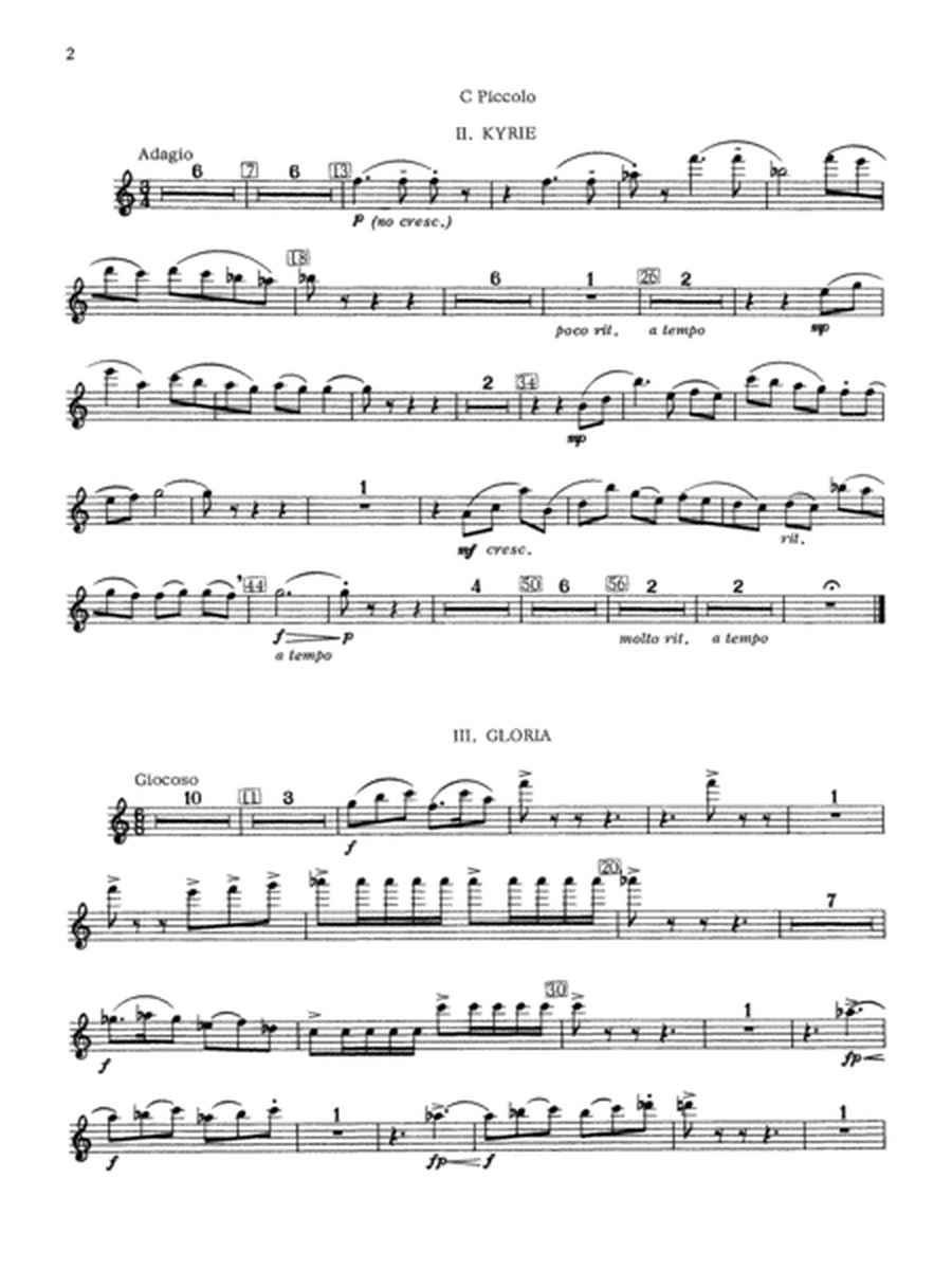 Liturgical Music for Band, Op. 33: Piccolo