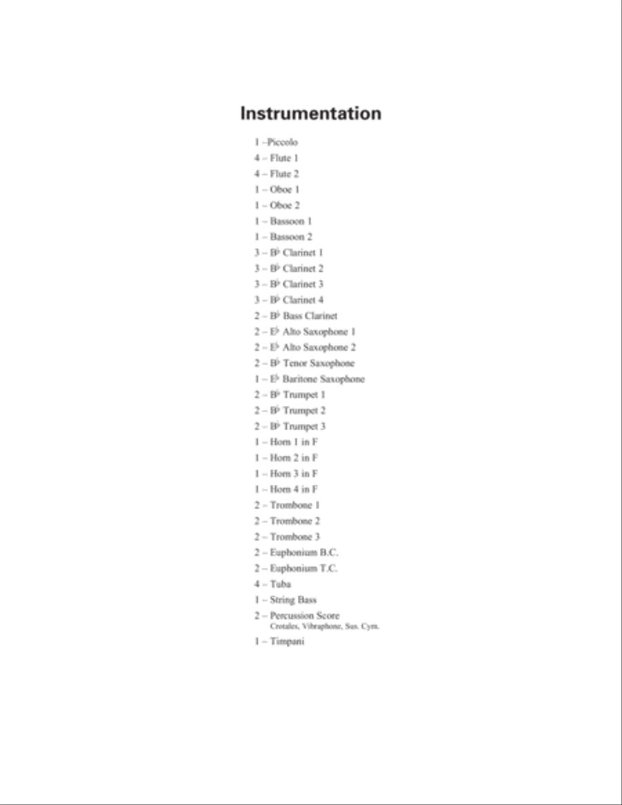 Serenity - Conductor Score (Full Score) Concert Band scores gallery preview page 4