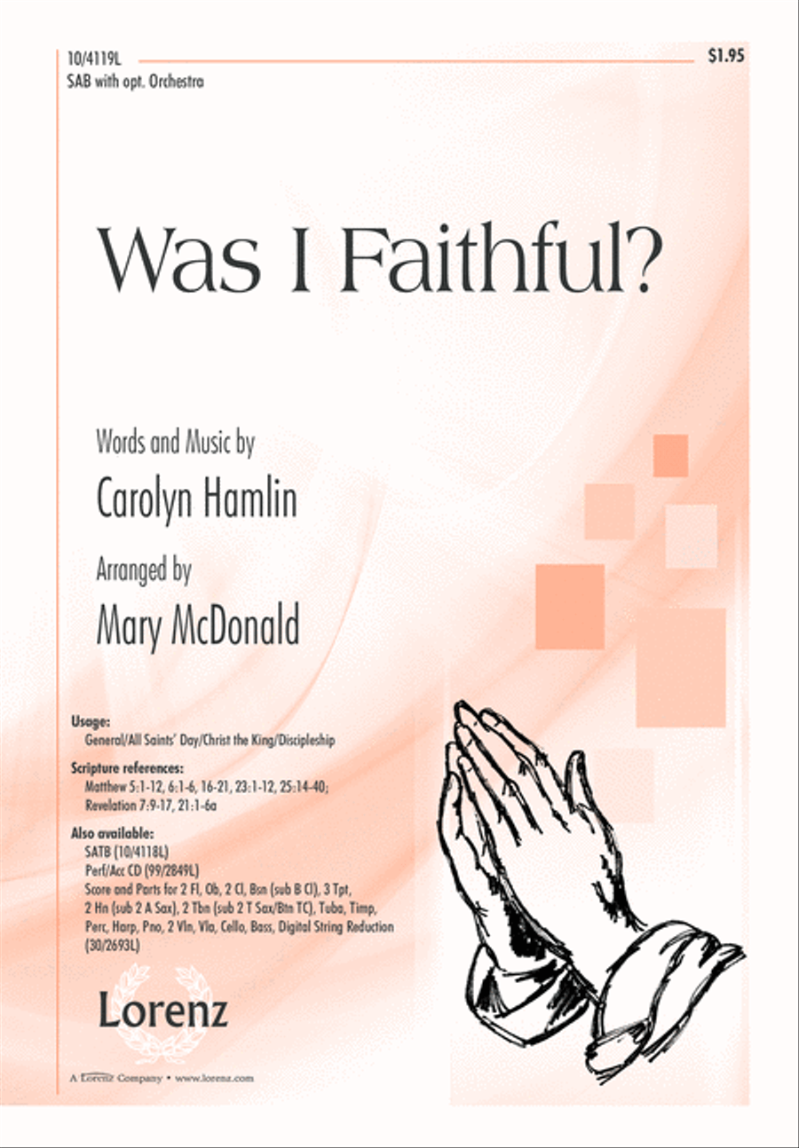 Was I Faithful? 3-Part scores gallery preview page 2