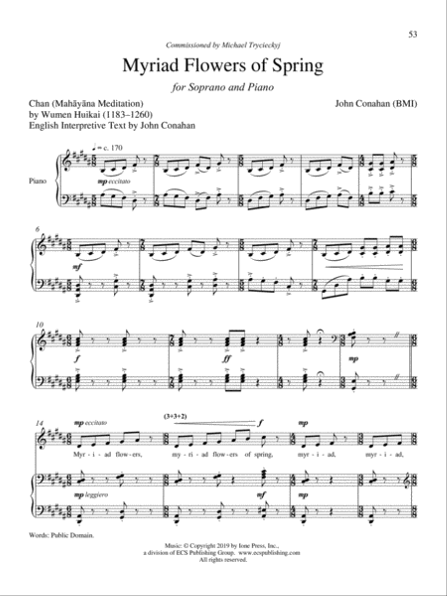 Myriad Flowers of Spring Soprano Voice scores gallery preview page 1