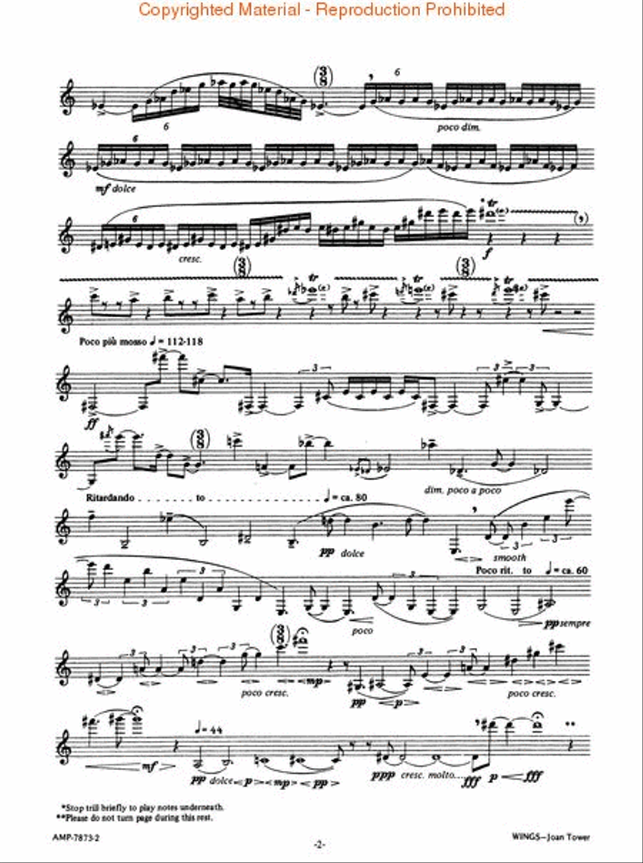 Wings Wings Bass Clarinet scores gallery preview page 3