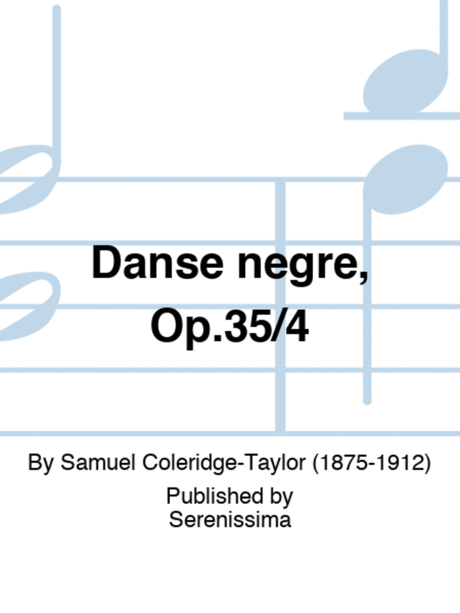 Danse negre, Op.35/4 Danse negre, Op.35/4 Score scores gallery preview page 1