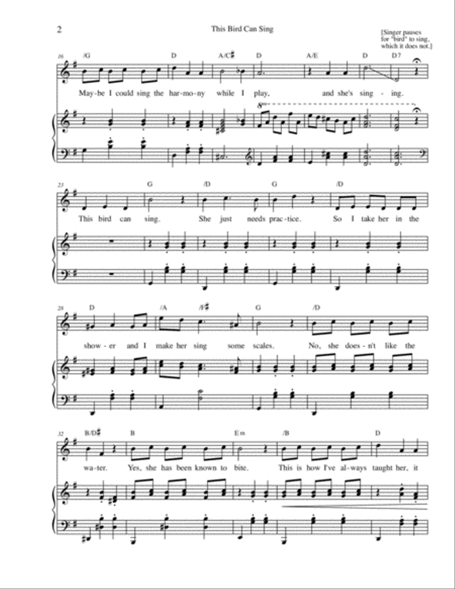 This Bird Can Sing High Voice scores gallery preview page 2