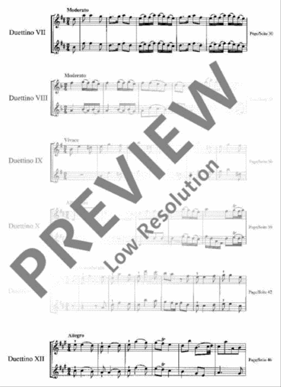 Twelve Duettinos Flute scores gallery preview page 10