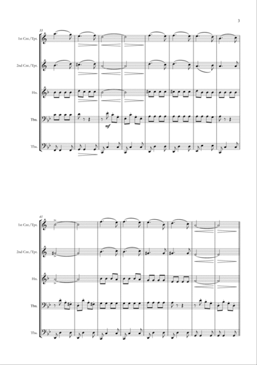 Hungarian Dance No.1 (Brahms) - Brass Quintet Brass Quintet scores gallery preview page 6