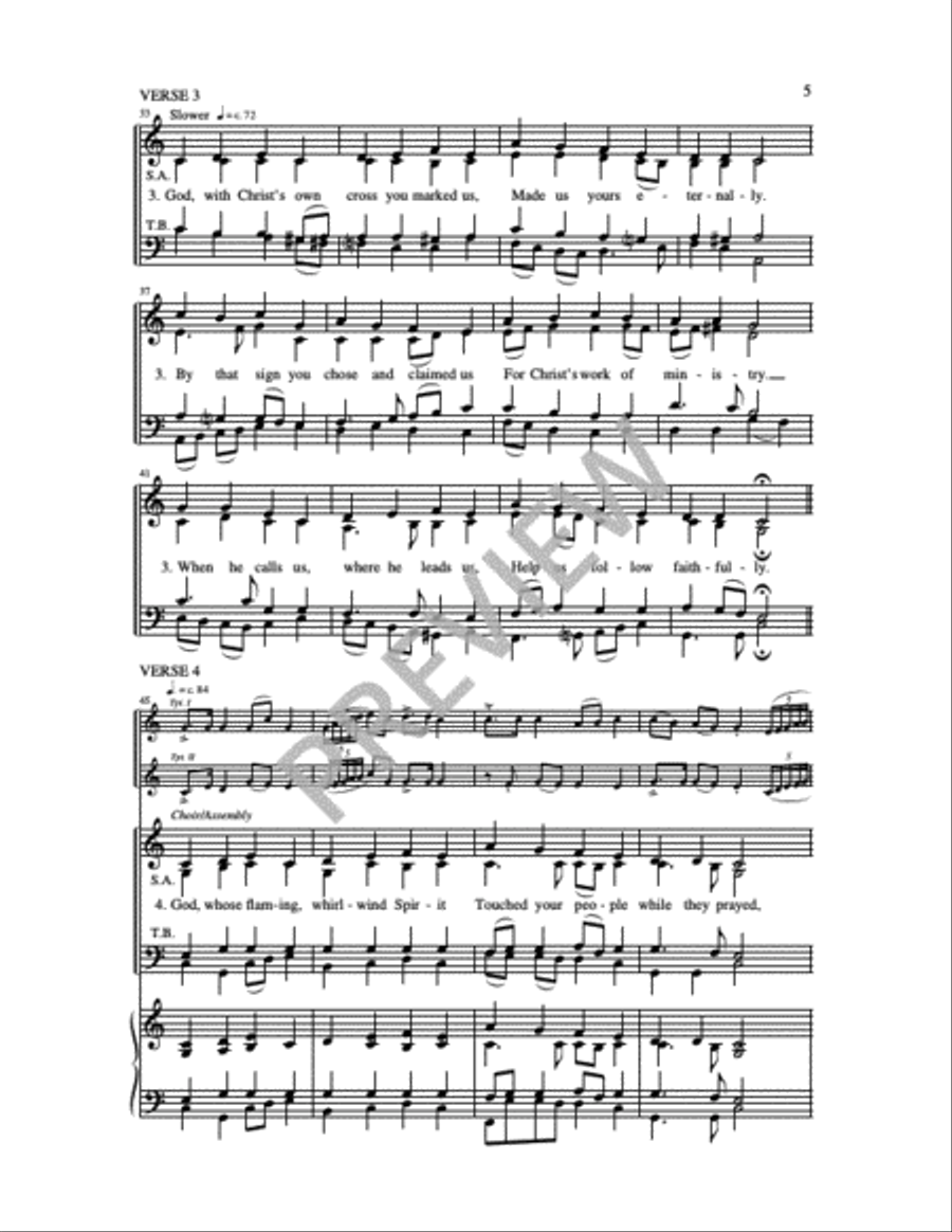 God Who at the Font Once Named Us 4-Part scores gallery preview page 10