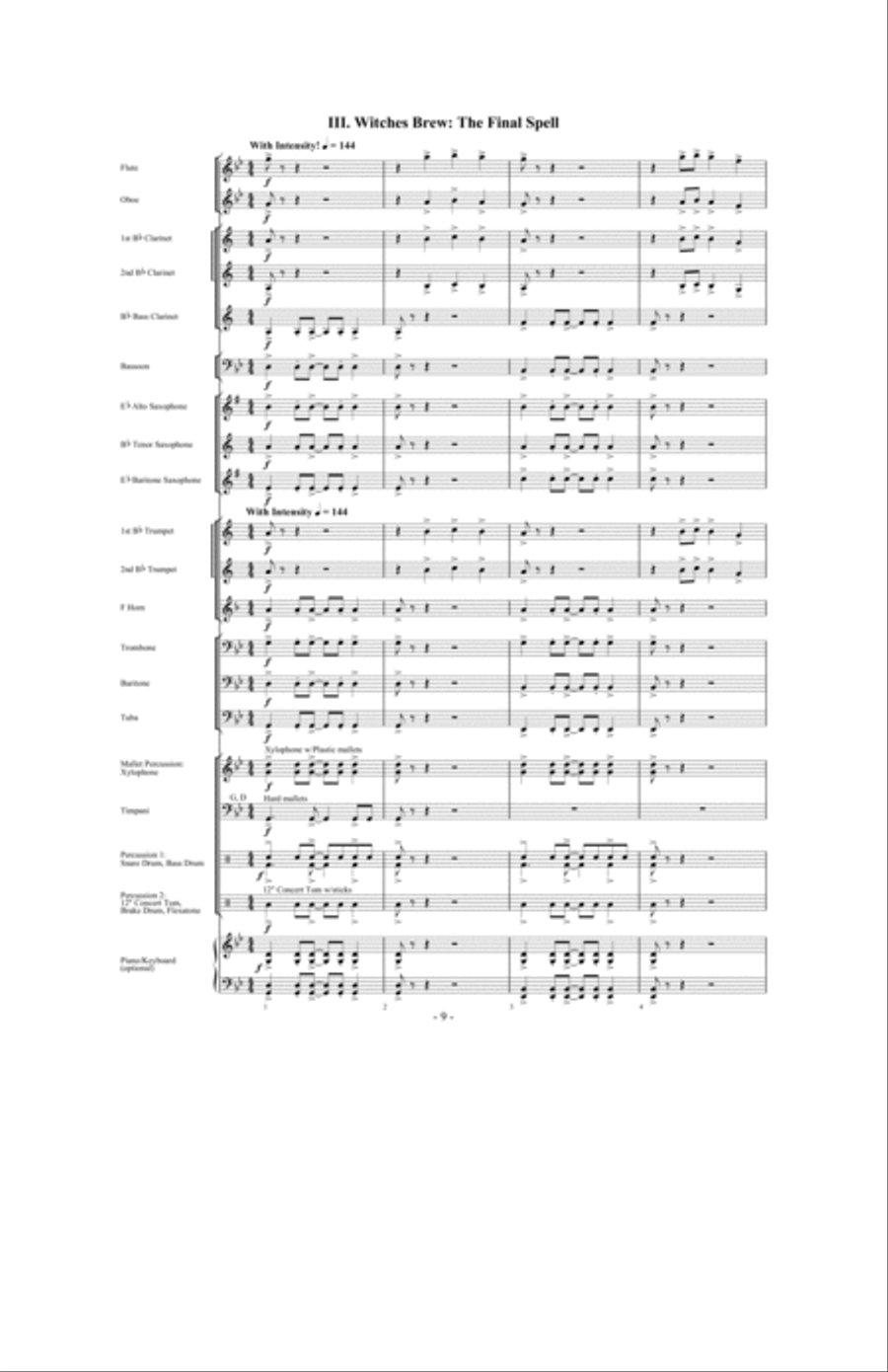 Ghosts, Goblins and Witches Concert Band scores gallery preview page 8