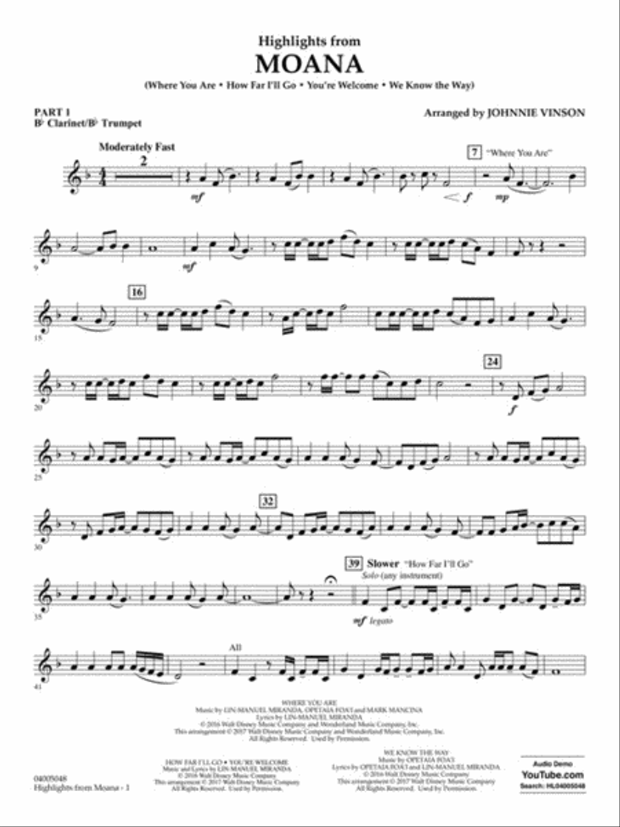 Highlights from Moana Highlights from Moana Concert Band scores gallery preview page 5