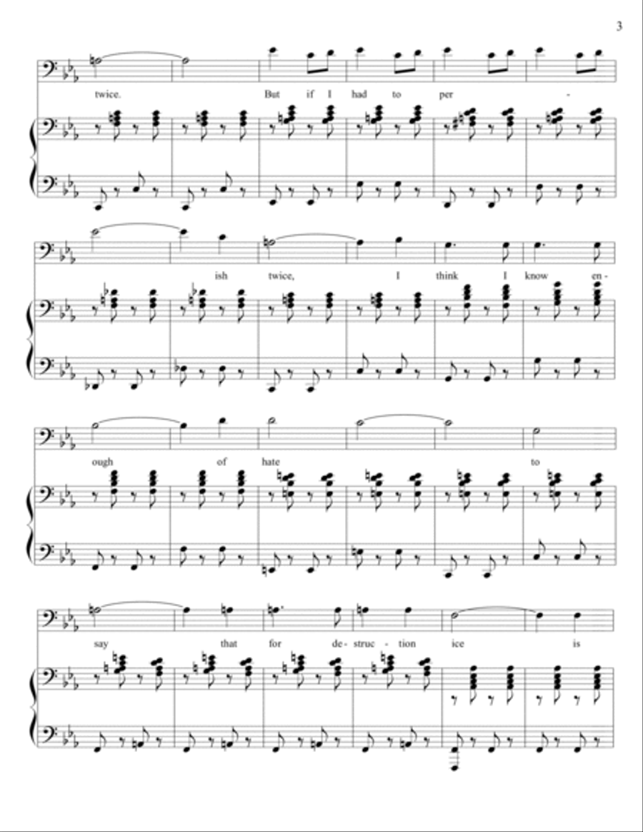 Fire and Ice Fire and Ice Low Voice scores gallery preview page 3