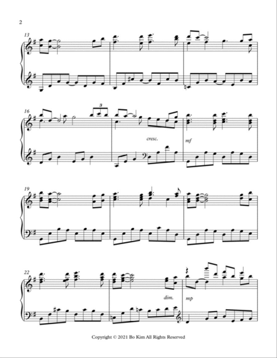 Where He Leads Me (I Can Hear My Savior Calling) Piano Solo scores gallery preview page 2