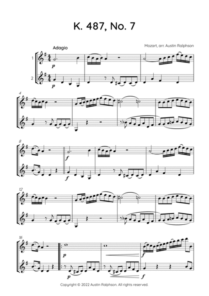Mozart K. 487 No. 7 - clarinet duet image number null