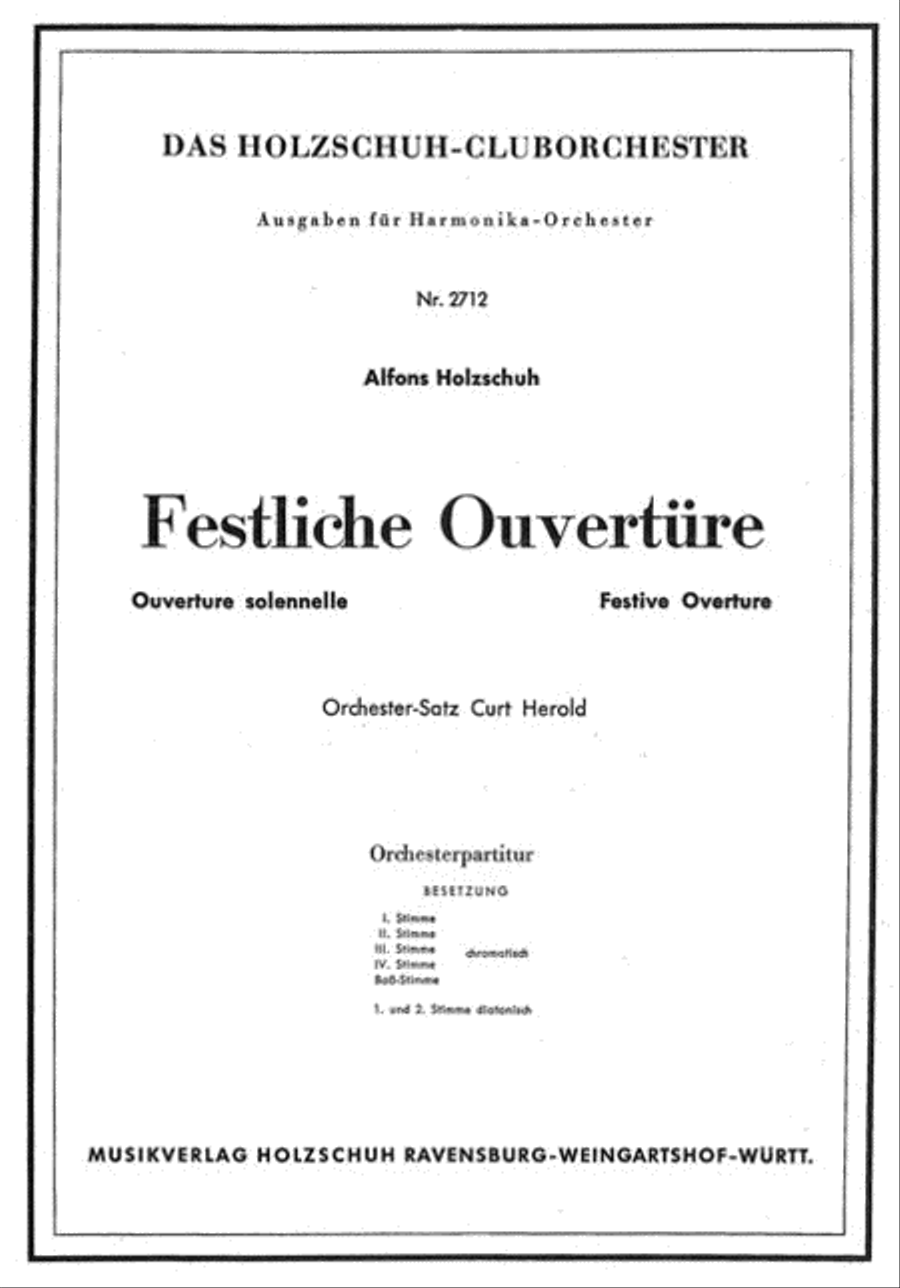 Festliche Ouvertüre Festliche Ouvertüre Accordion Orchestra scores gallery preview page 1