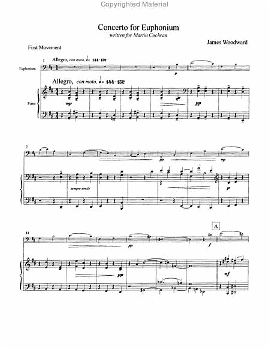 Concerto for Euphonium Euphonium scores gallery preview page 2