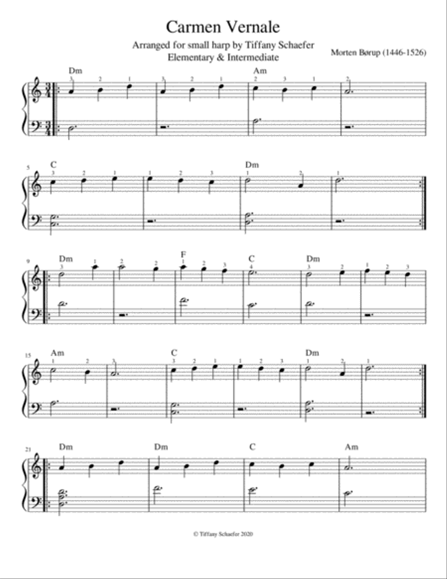 Carmen Vernale for Small Harp Harp scores gallery preview page 2