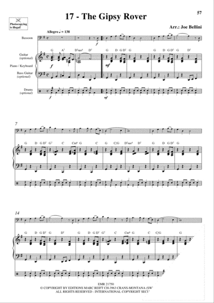 20 Celtic Hits Bassoon Solo scores gallery preview page 19