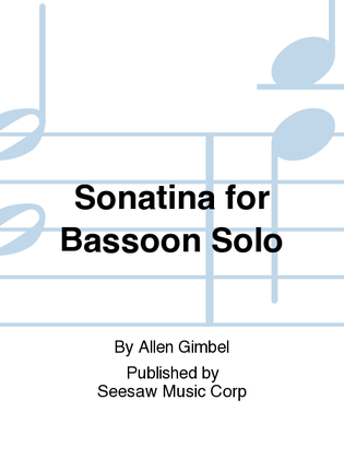 Book cover for Sonatina for Bassoon Solo