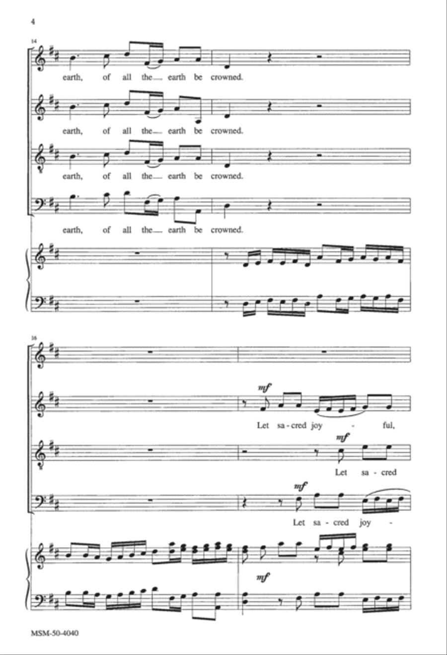 Awake the Trumpet's Lofty Sound 4-Part scores gallery preview page 5