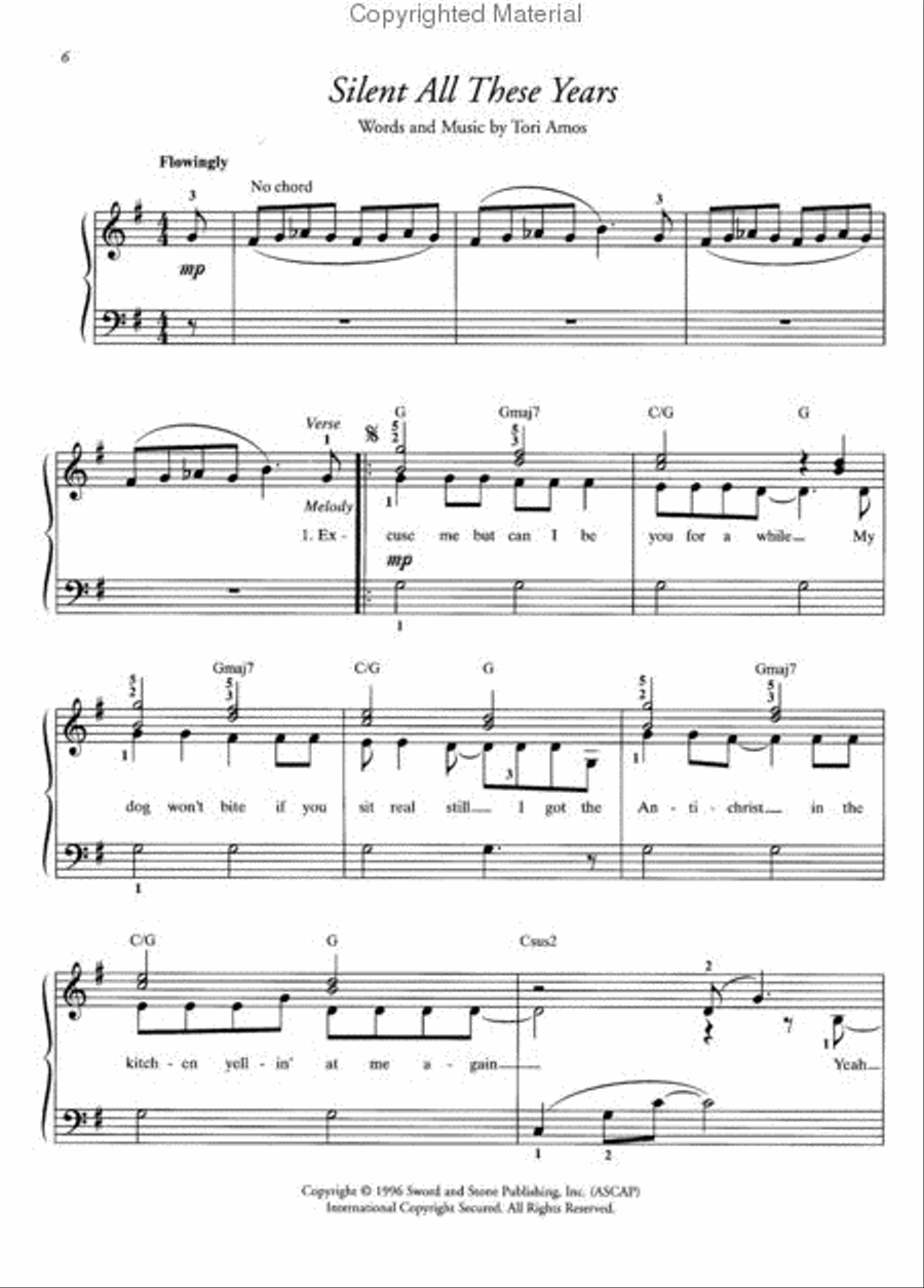 Tori Amos – For Easy Piano Easy Piano scores gallery preview page 3
