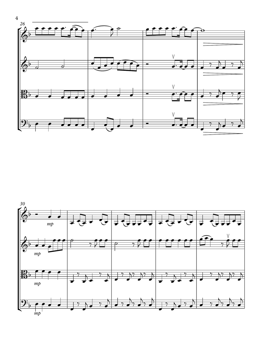What Makes You Beautiful String Quartet scores gallery preview page 4