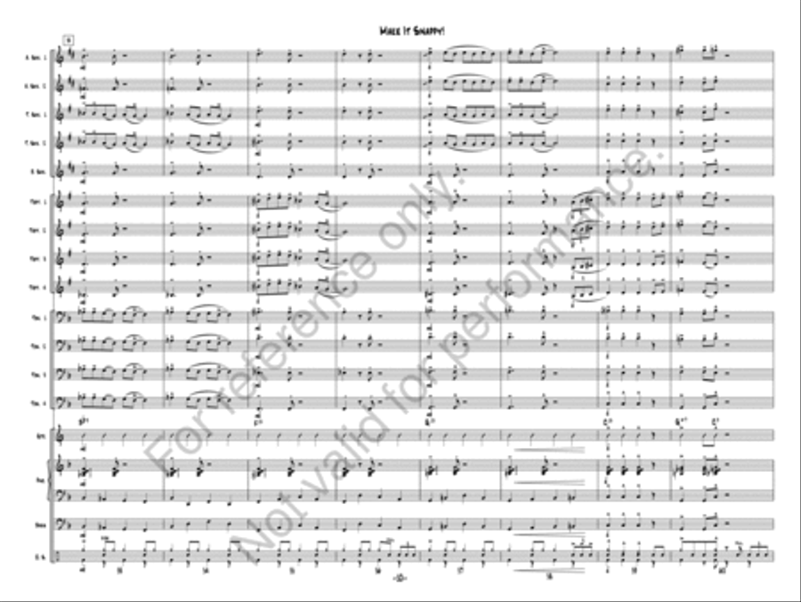 Make It Snappy! Jazz Ensemble scores gallery preview page 9