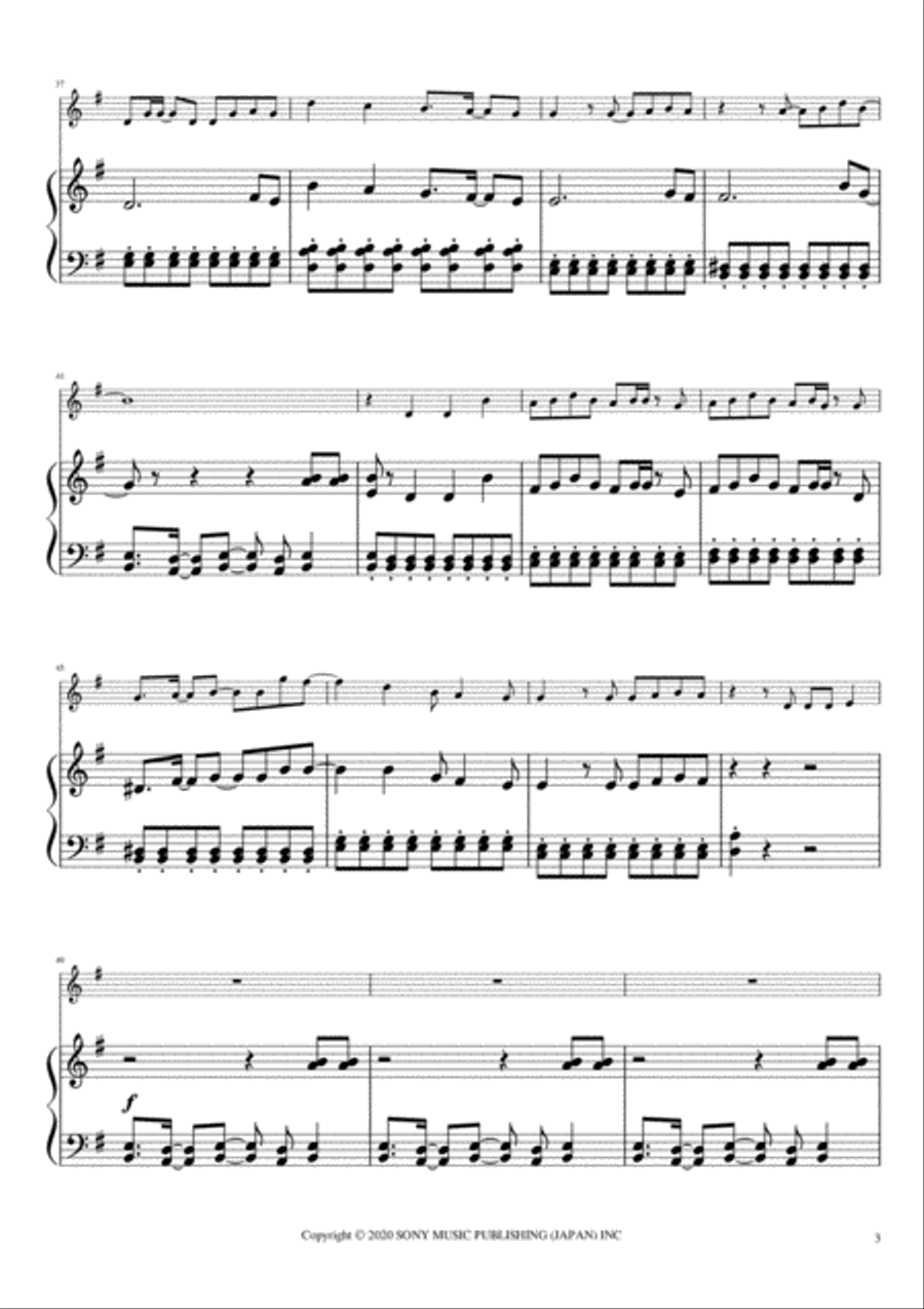 Gurenge Violin Solo scores gallery preview page 3