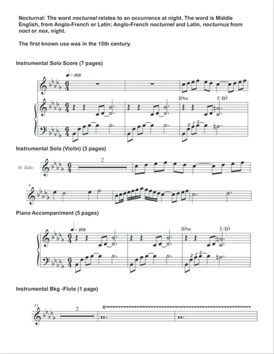 Nocturnal Inst. Solo Score Flute scores gallery preview page 2