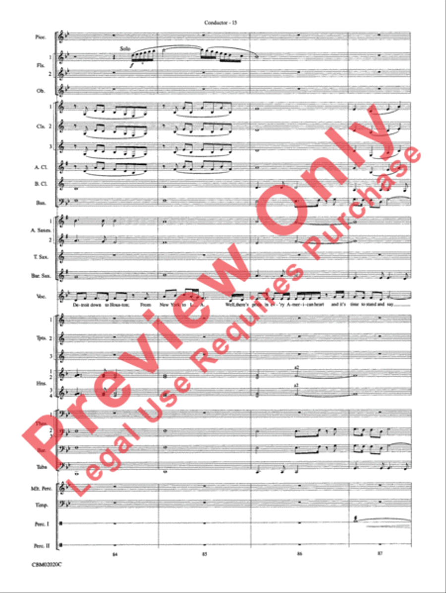 The Ultimate Patriotic Sing-Along Concert Band scores gallery preview page 18