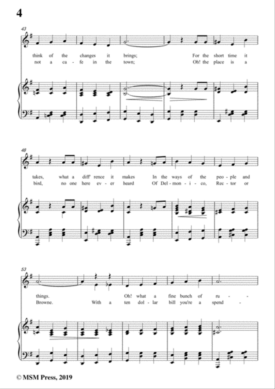 George M. Cohan-Forty-Five Minutes from Broadway,in G Major,for Voice&Piano Voice scores gallery preview page 6