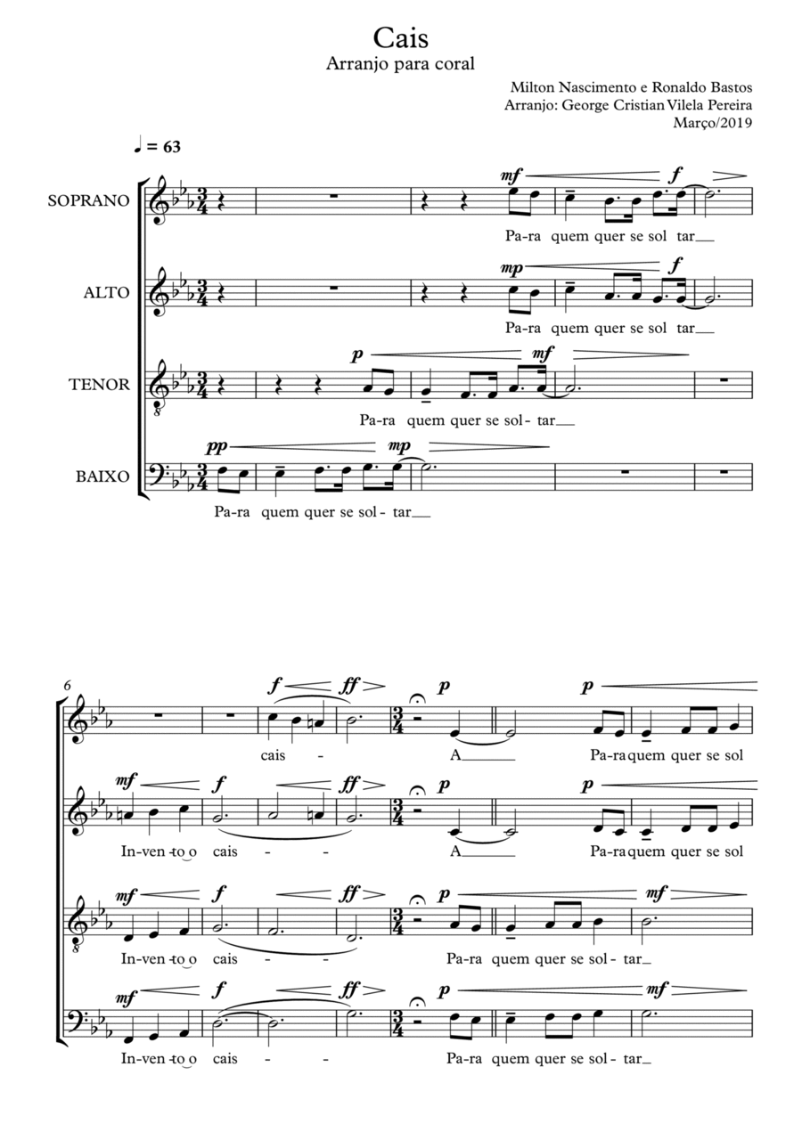 Cais 4-Part scores gallery preview page 1