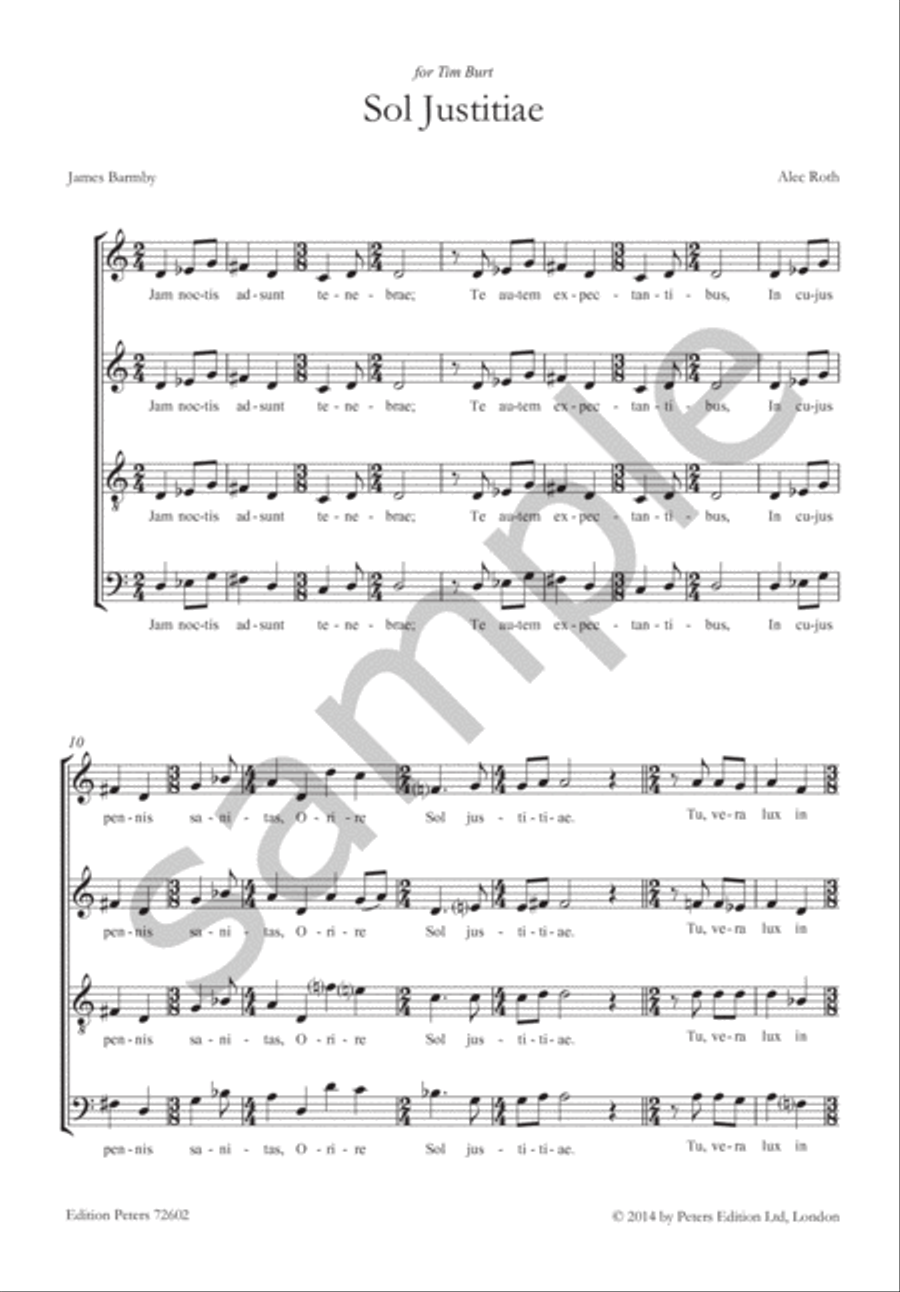 Sol Justitiae 4-Part scores gallery preview page 3
