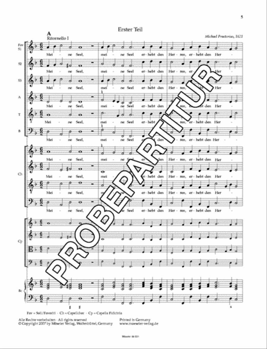 Meine Seel erhebt den Herren 4-Part scores gallery preview page 6