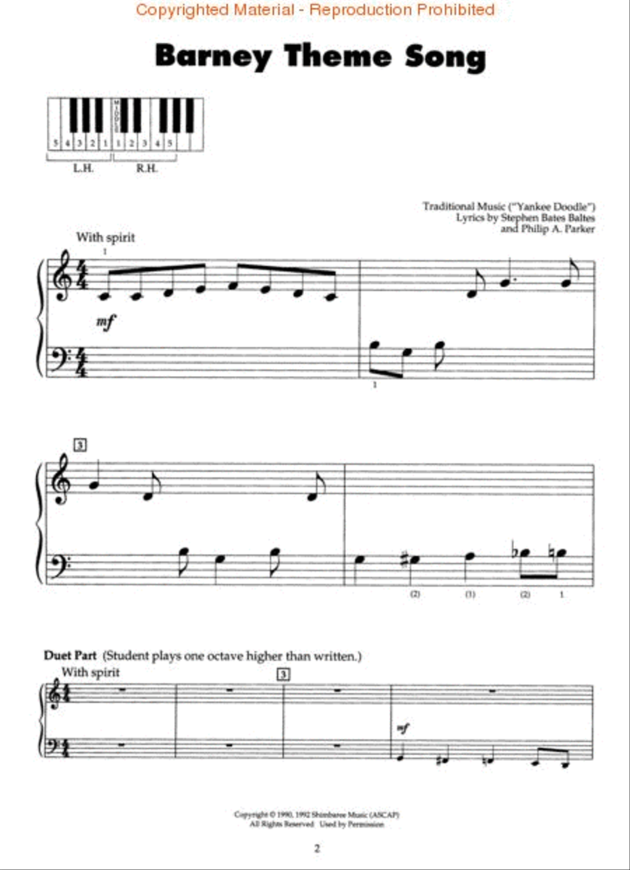 Children's TV Favorites Children's TV Favorites Easy Piano scores gallery preview page 2
