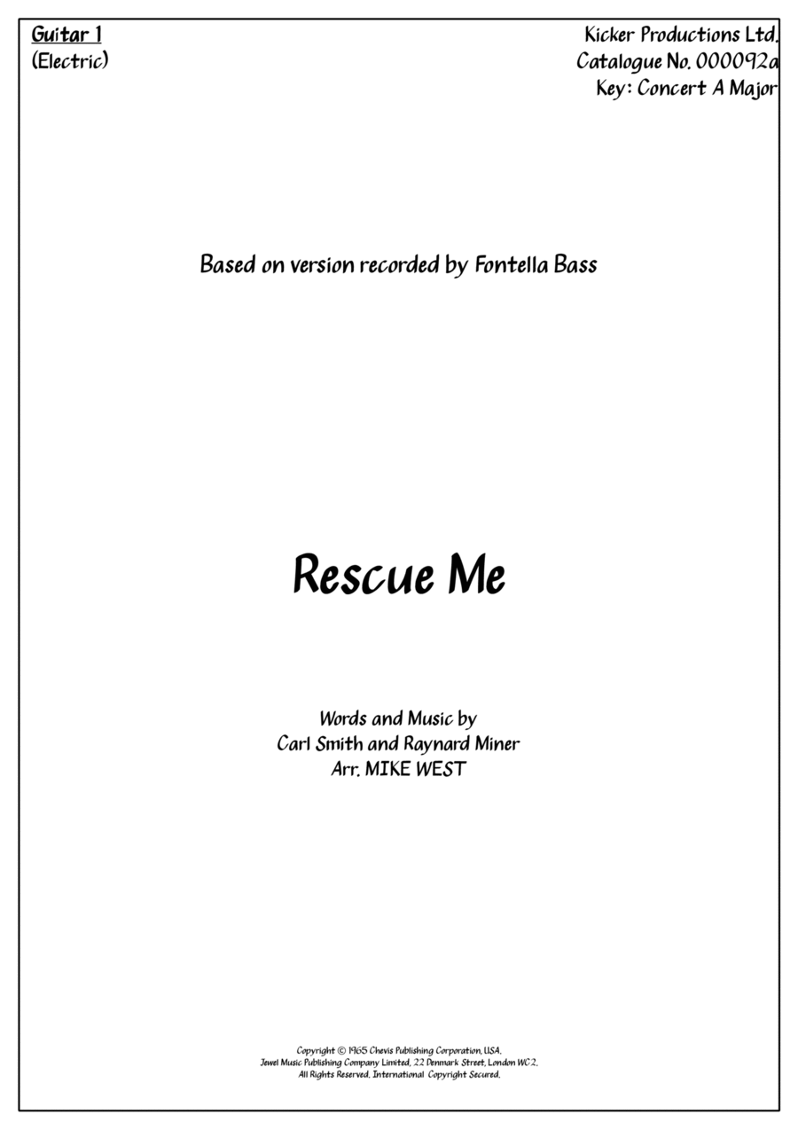 Rescue Me Rescue Me Electric Guitar scores gallery preview page 1