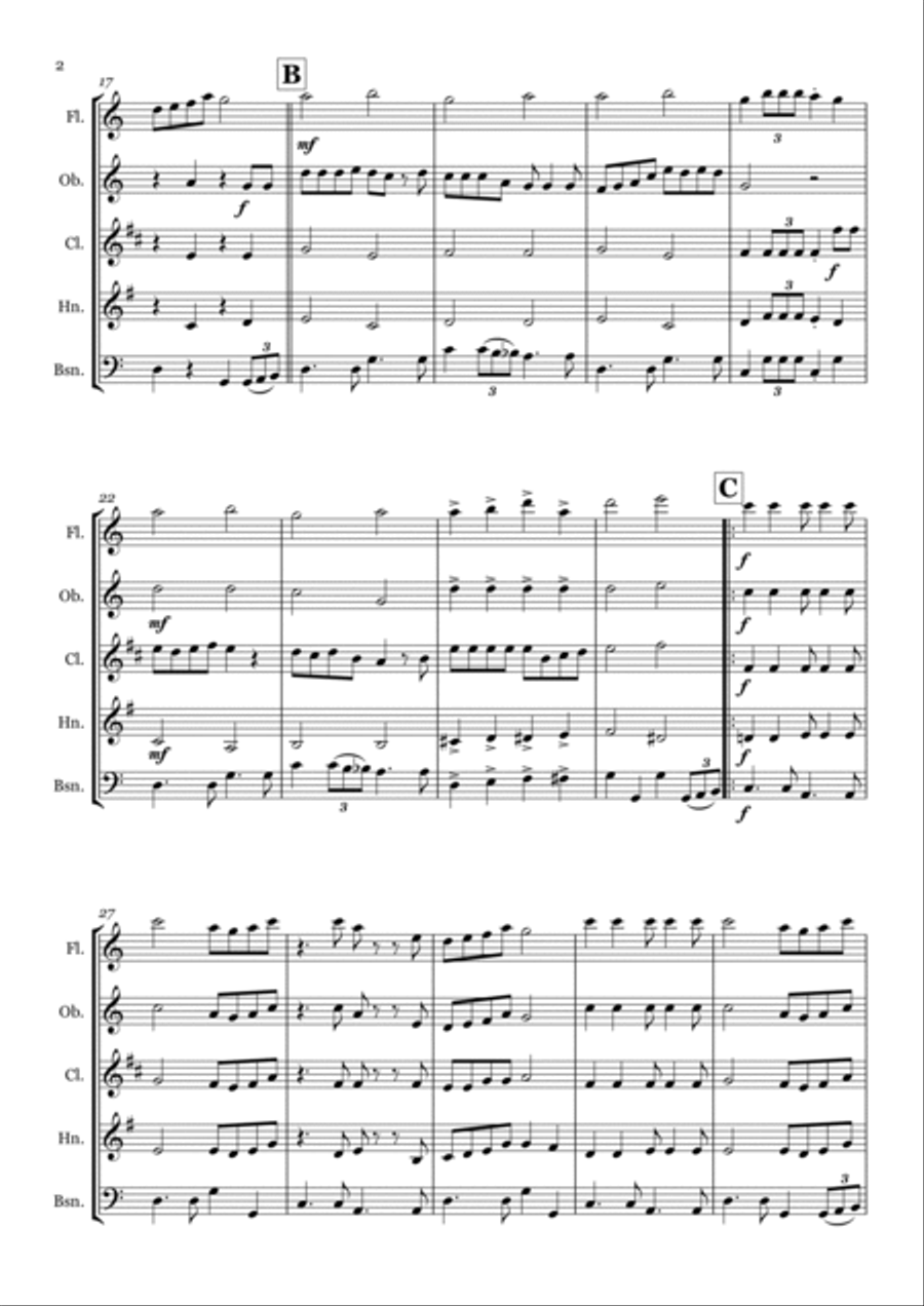 Always Look On The Bright Side Of Life Woodwind Quintet scores gallery preview page 2