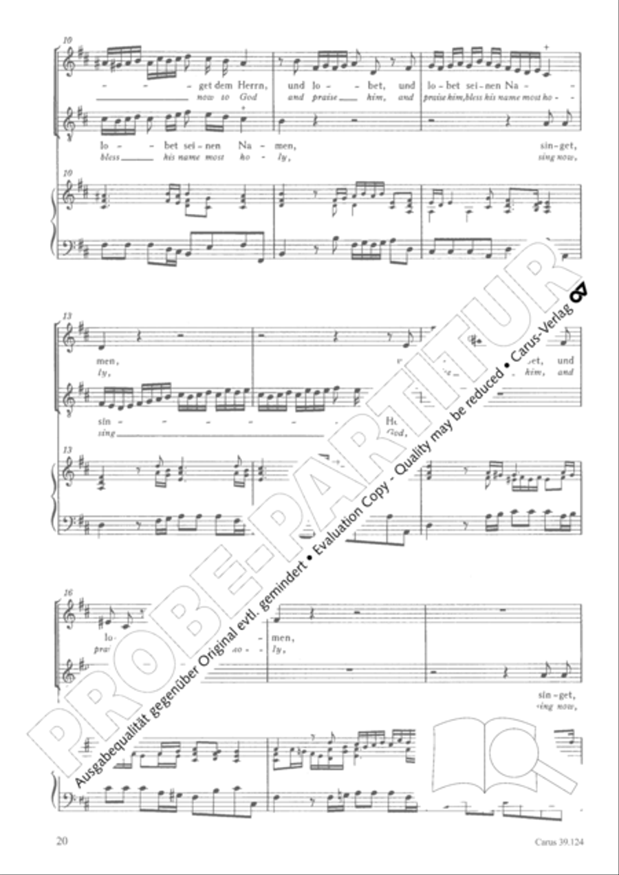 Sing to the Lord a new song (Singet dem Herrn ein neues Lied) 4-Part scores gallery preview page 21