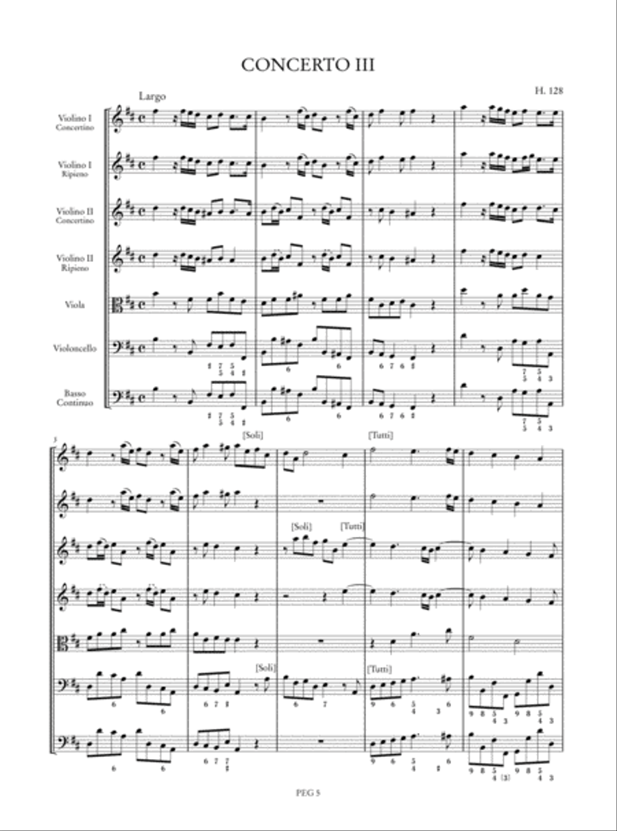 6 Concertos after Corelli Opp. 1 & 3 (H. 126-131) Orchestra scores gallery preview page 4