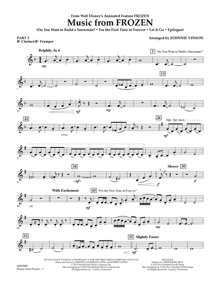 Music from "Frozen" - Pt.2 - Bb Clarinet/Bb Trumpet