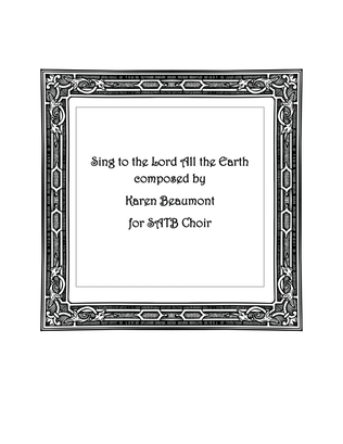 Book cover for Sing to the Lord All the Earth