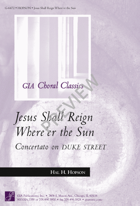 Book cover for Jesus Shall Reign Where'er the Sun