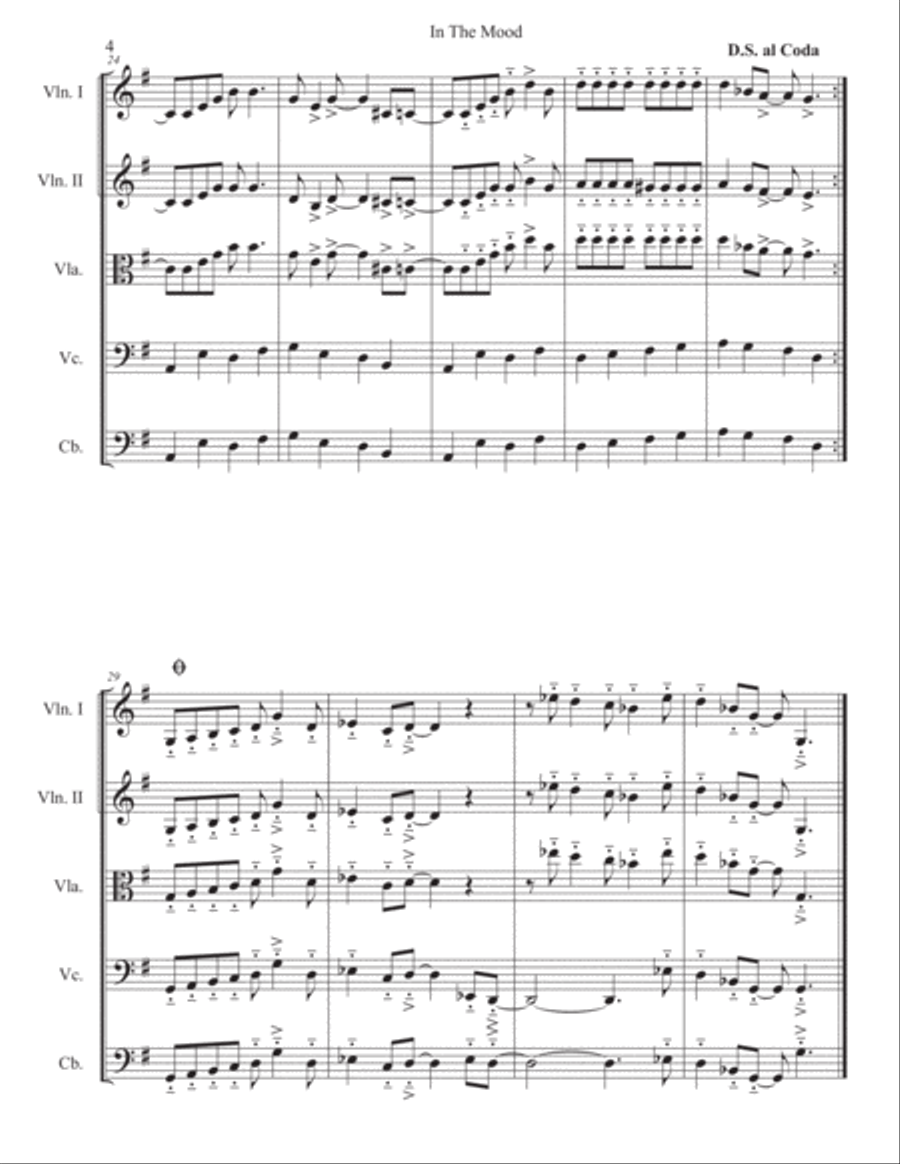 In The Mood String Quartet scores gallery preview page 4