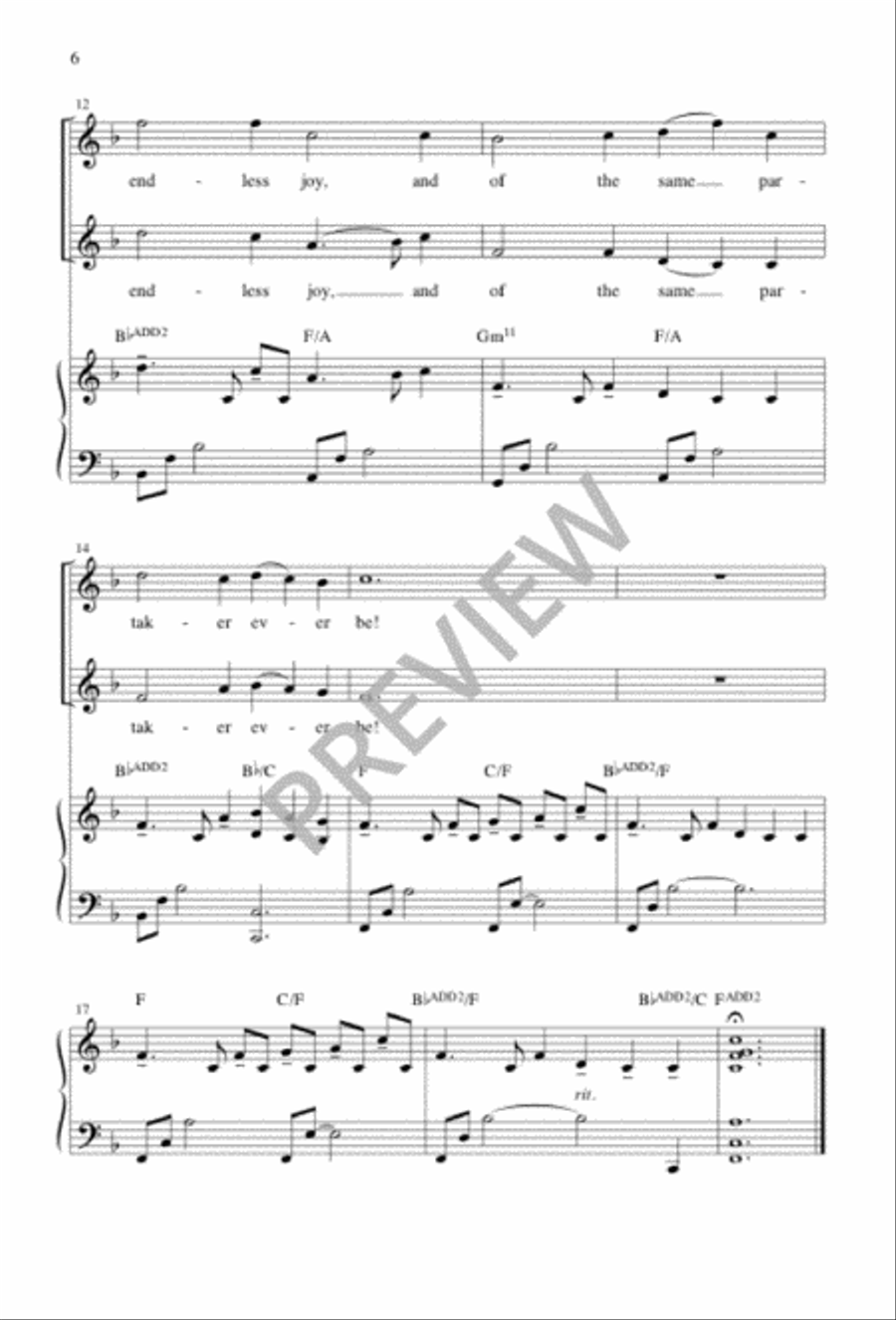 Jerusalem, My Happy Home 3-Part scores gallery preview page 7